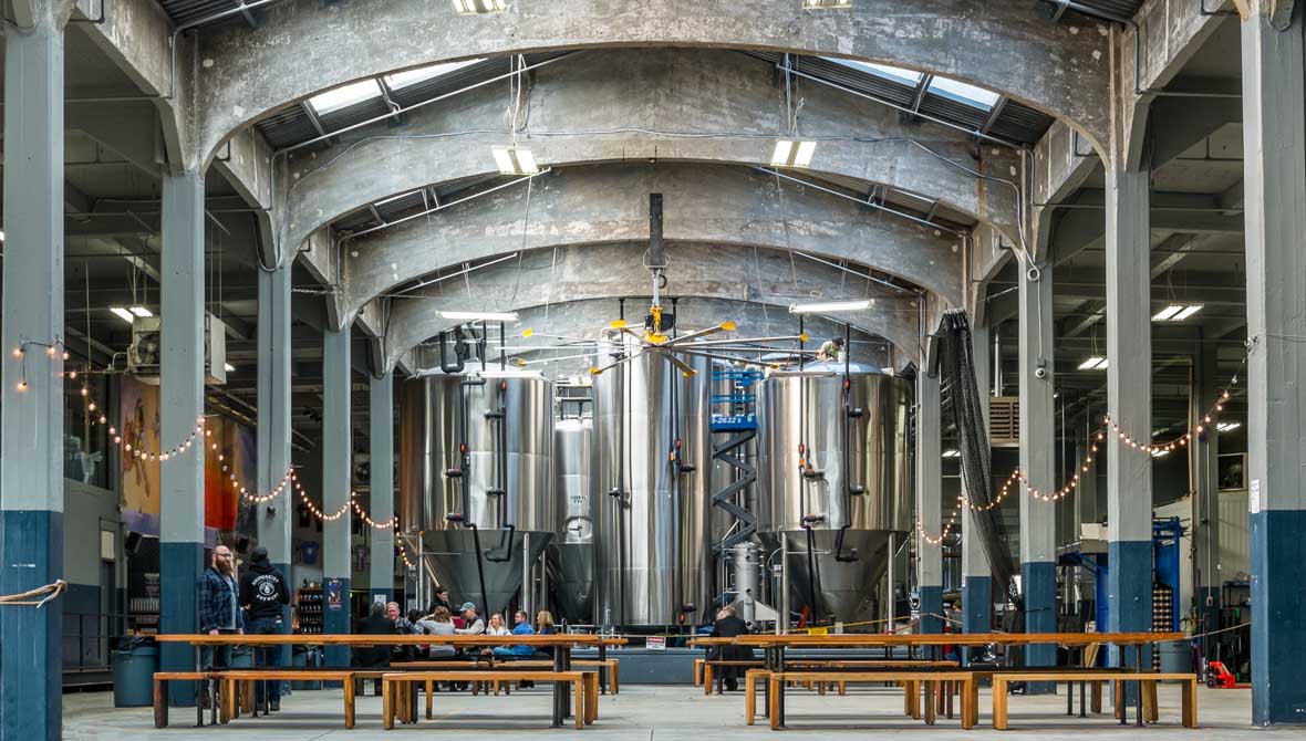 Rhinegeist brewery woodworking furniture